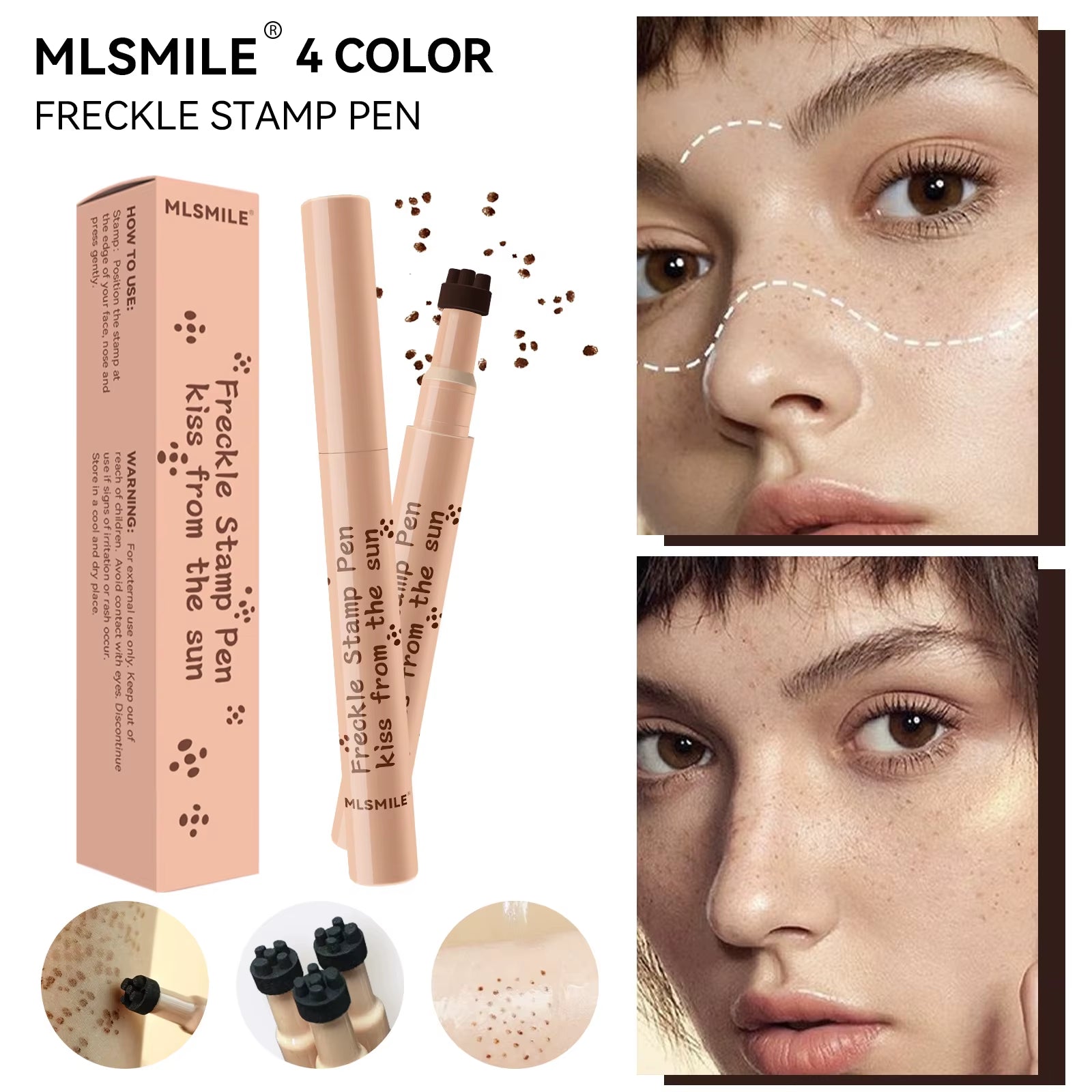 Natural Imitation Freckle Pen Is Not Easy to Fade Long-Lasting Waterproof Quick Dry Easy to Use Stamp Freckle Dot Pen